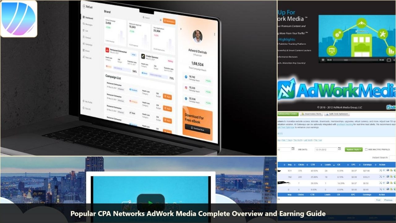 Popular CPA Networks AdWork Media Complete Overview and Earning Guide
