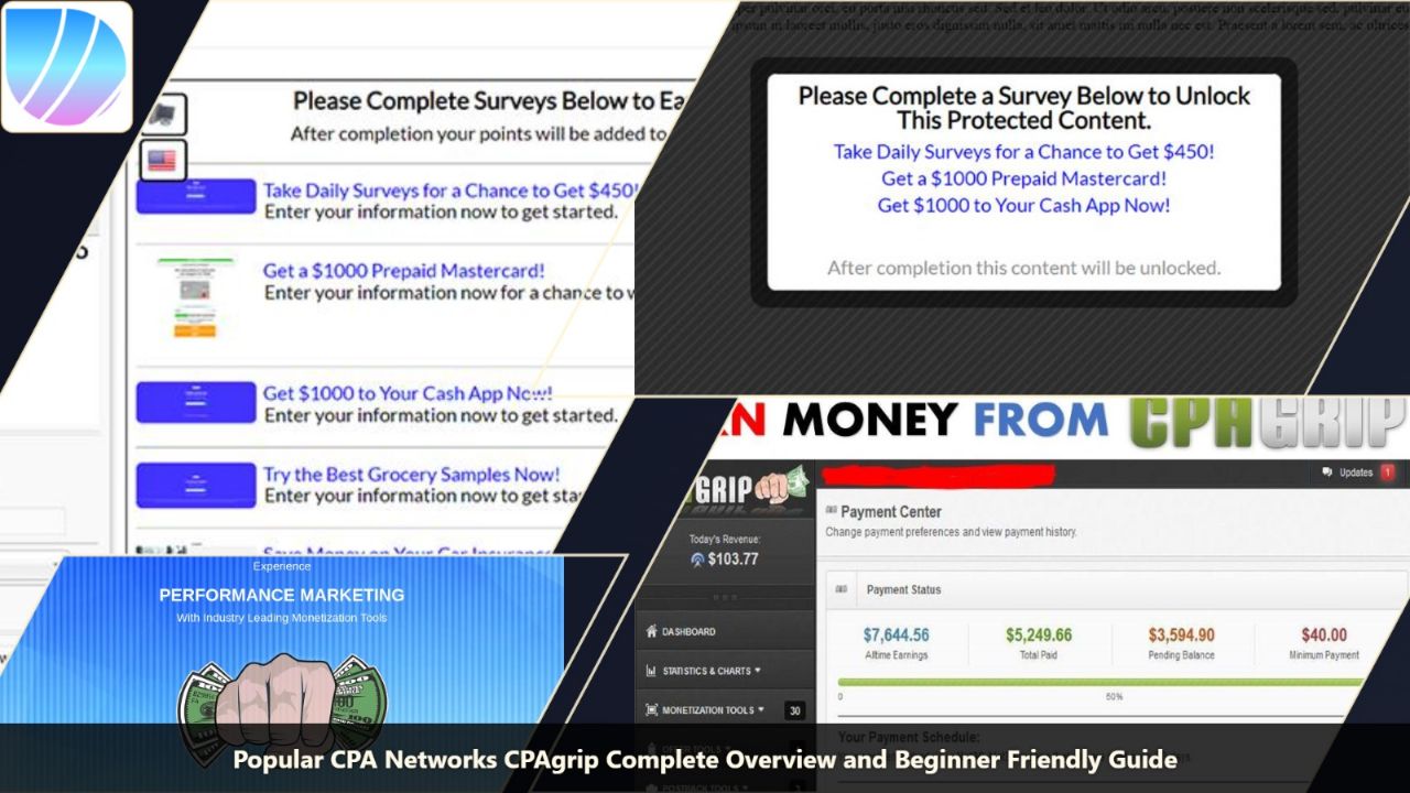 Popular CPA Networks CPAgrip Complete Overview and Beginner Friendly Guide