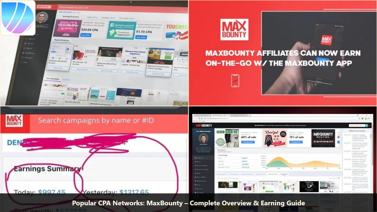 Popular CPA Networks MaxBounty Complete Overview and Earning Guide
